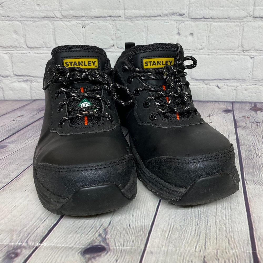 Stanley Steel Toe Safety Work Boots Men Size 8 Black 187-2540-8 Low Cut CSA